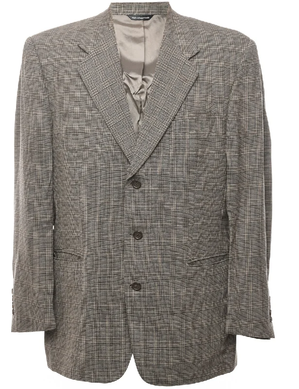 BlazeruniqueChecked Grey Classic Blazer - L