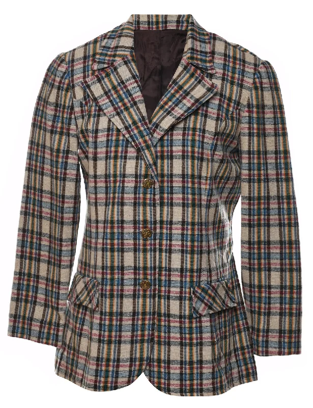 BlazercultureChecked Multi-Colour Blazer - M