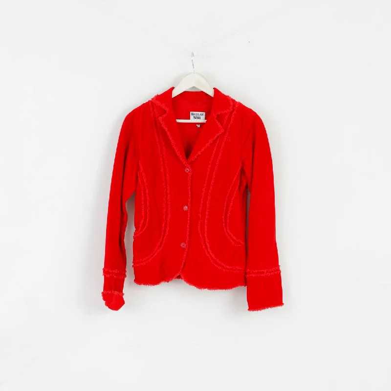 BlazervrReplay & Sons Girls XXL 16 Age Blazer Red Jacket Cotton Corduroy Top