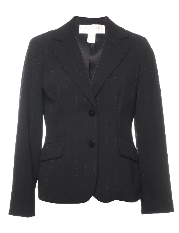 BlazerartDoncaster Black Classic Pinstriped Blazer - M