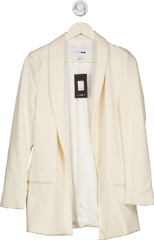 BlazerinitiativeFashion Nova Cream Sasha Open Front Blazer UK S