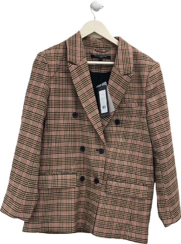 BlazerprintFrench Connection Pink Checked Blazer UK S