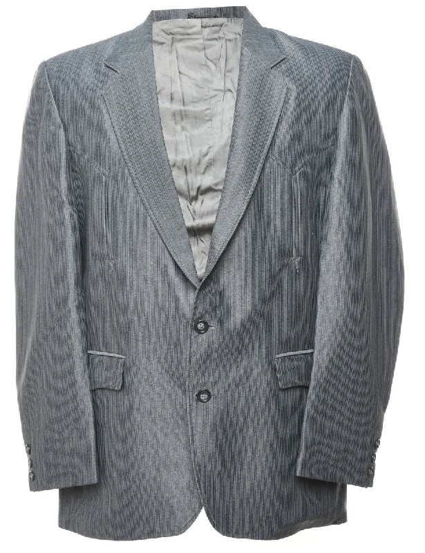 BlazerheritageGrey Pinstriped Blazer - L