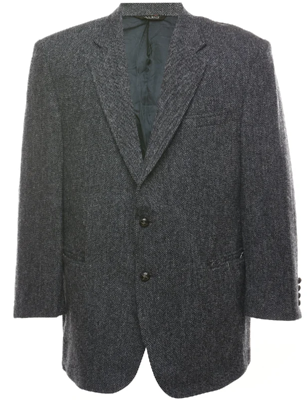 BlazerinitiativeHerringbone Tweed Grey Blazer - L