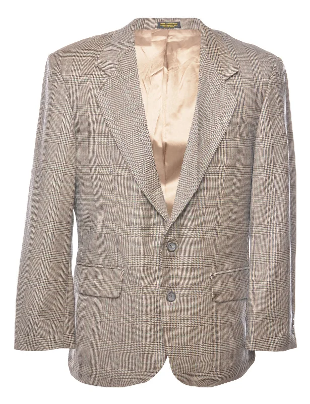 BlazervirtualHolbrook Light Brown Dogtooth Blazer - M