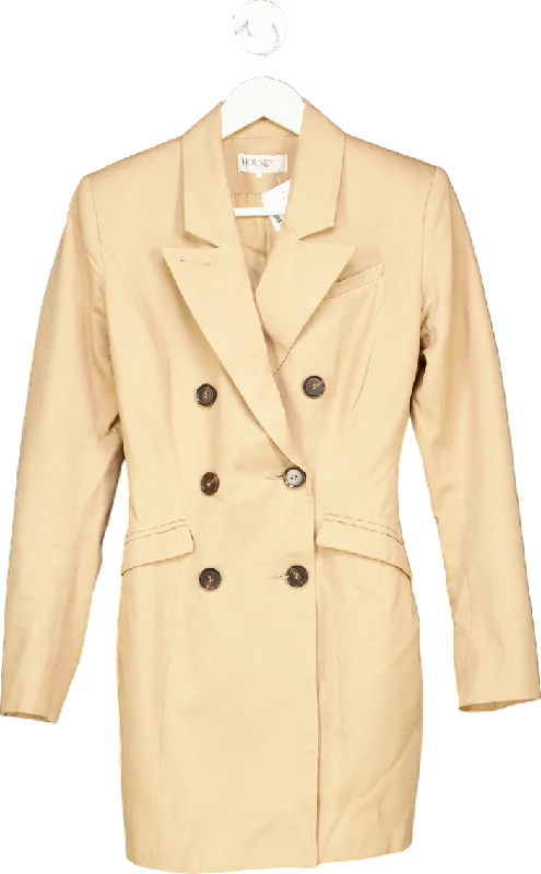 BlazergameHouse of CB Beige Double-Breasted Blazer UK S