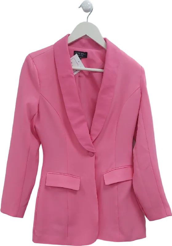 BlazerclassicIn The Style Pink Fitted Blazer UK 4