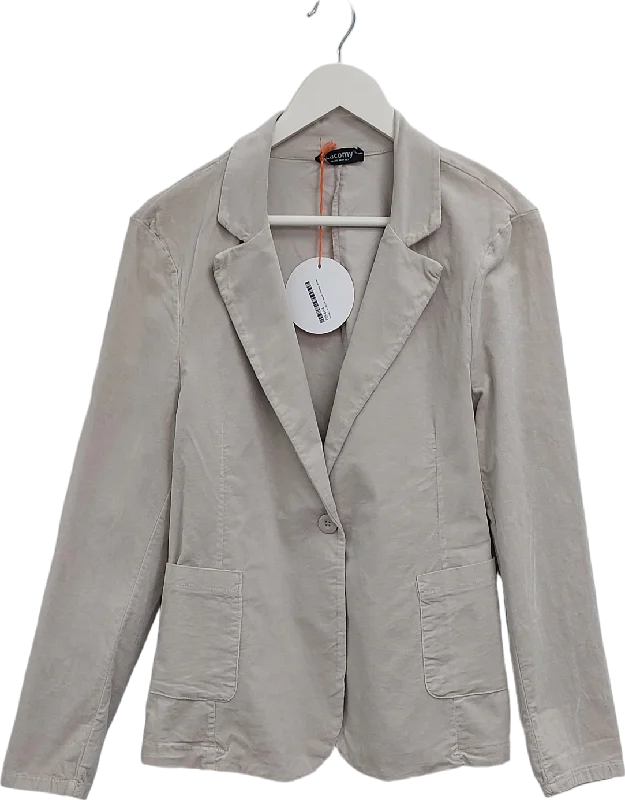 BlazerfabricLacomy Beige Cotton Blazer UK XL