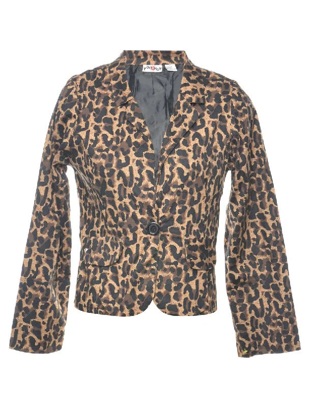 BlazernetworkLeopard Pattern Blazer - S