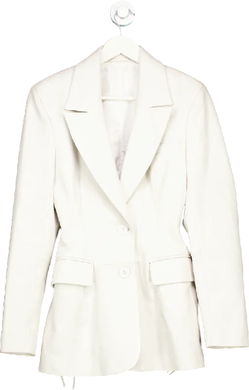 BlazershotLOL White Leather Blazer UK M