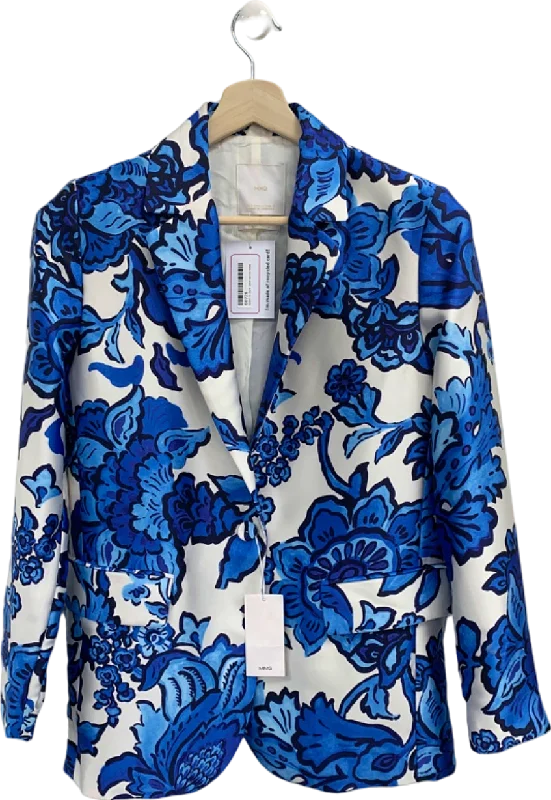 BlazerAIMango Blue Floral Blazer UK M