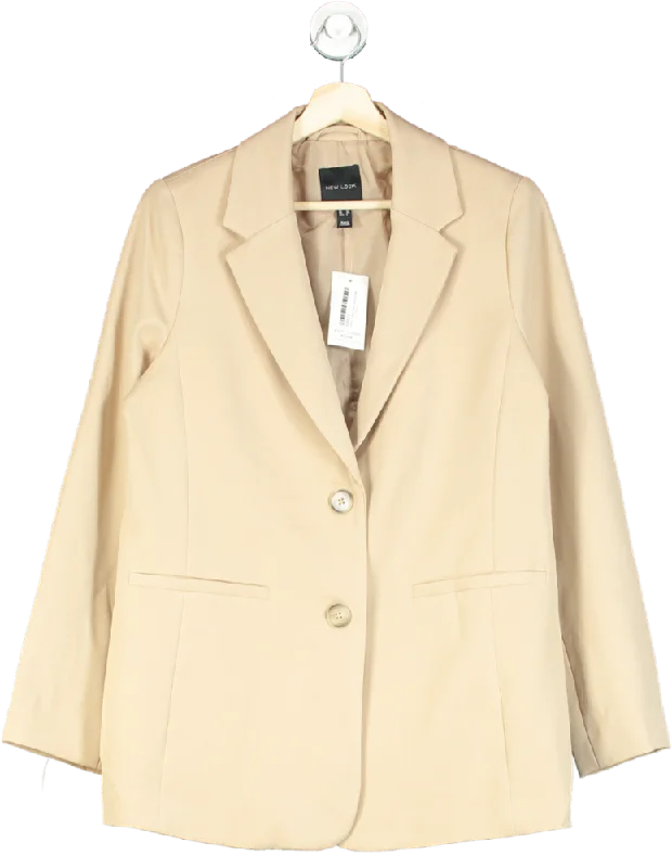 BlazervrNew Look Beige Single Breasted Blazer UK 12