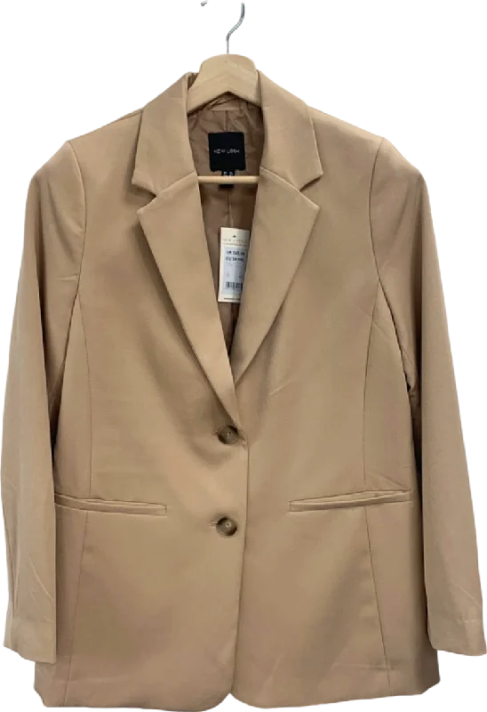 BlazertechNew Look Beige Tailored Blazer UK 12