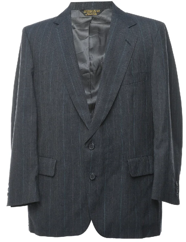 BlazerstylePinstriped Dark Grey Blazer - XL