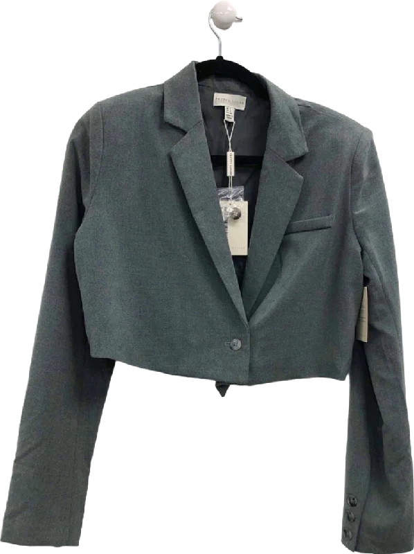 BlazerdevicePretty Lavish Grey Cropped Blazer UK 8