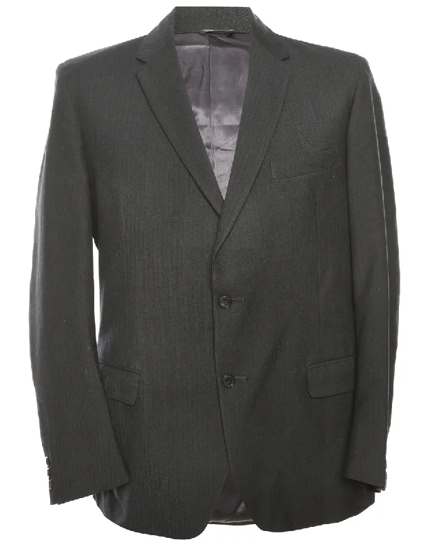 BlazerstyleStriped Grey Blazer - L