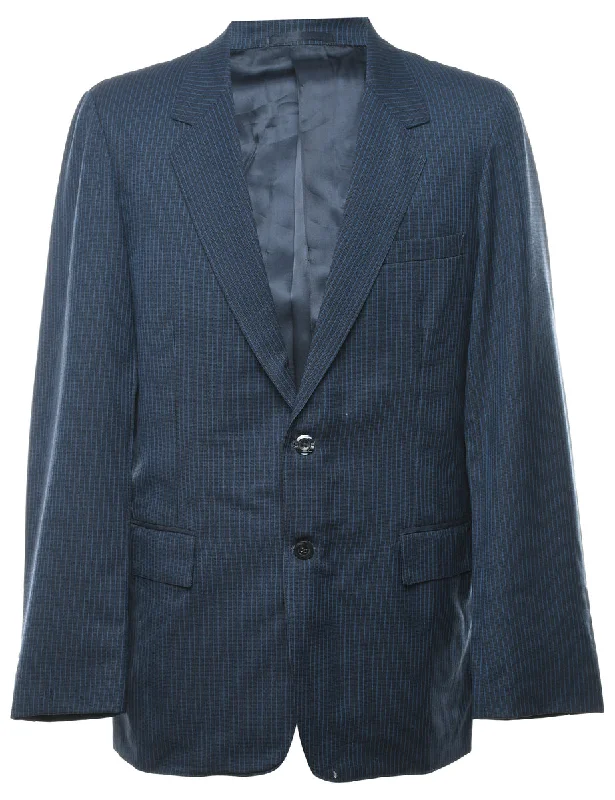 BlazerartStriped Navy Classic Blazer - L