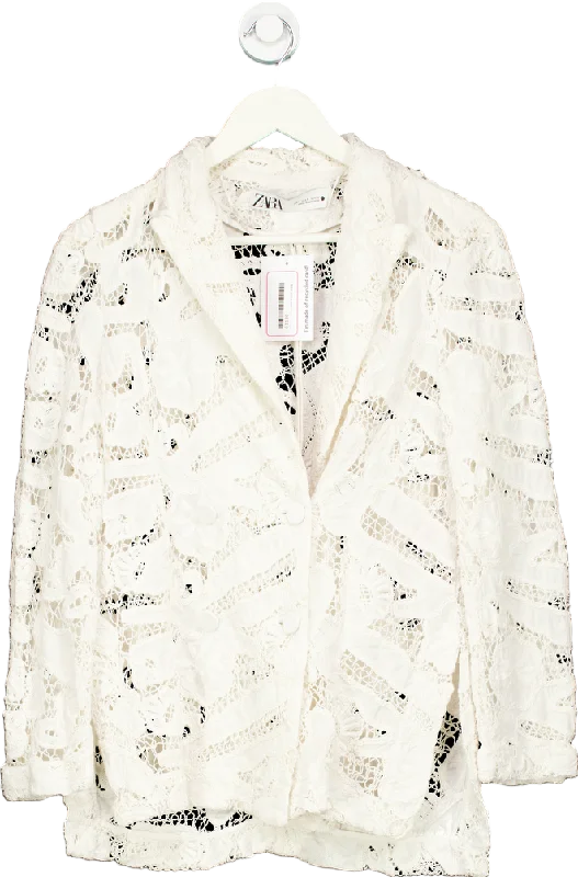 BlazerteamZARA White Lace Blazer UK S