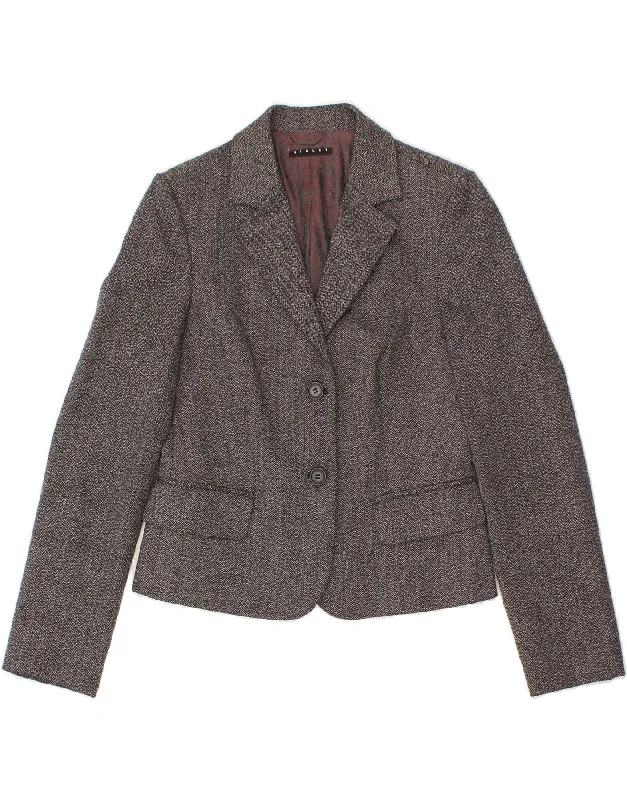 BlazerrivalSISLEY Womens 2 Button Blazer Jacket IT 42 Medium Grey Wool