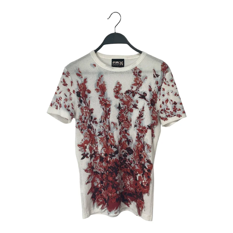 Fringed T-ShirtsJean Paul Gaultier/T-Shirt/L/All Over Print/RED/BUTTERFLY/FLWRS