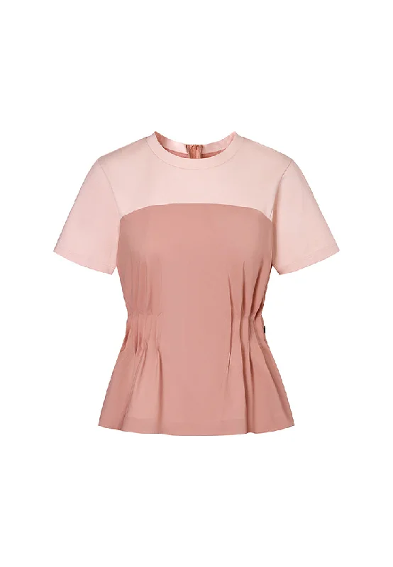 Athletic T-ShirtsSantorini T-Shirt with Pleated Peplum Waist