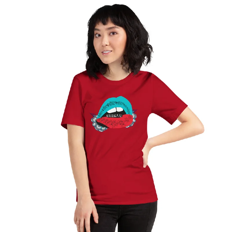 Relaxed Fit T-ShirtsCreate Lips Red T-shirt