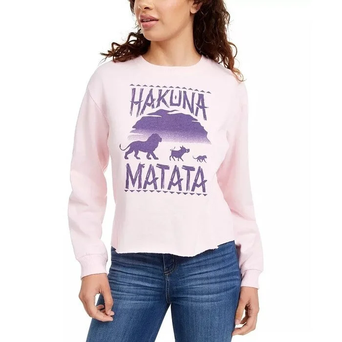 Tasseled T-ShirtsDisney Junior's Hakuna Matata Long Sleeve T-Shirt Pink Size Large