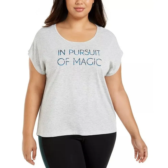 Luxury T-ShirtsIdeology Women's Plus Size Graphic Magic T-Shirt Gray Size 3X