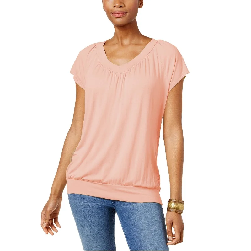 Festival T-ShirtsJM Collection Women's Blouson T-Shirt Casabella Size Large - Pink