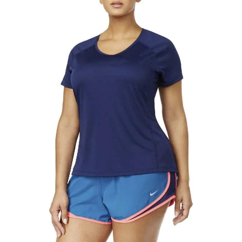 Limited Edition T-ShirtsNike Women's Plus Size Dry Miler Short Sleeve Running T-Shirt Binary Blue Size 2 Extra Large - XX-Large