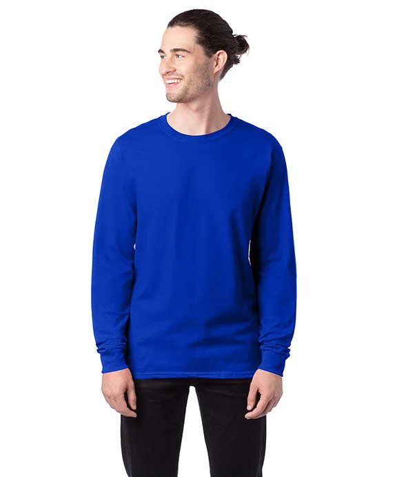 Fringed Hoodies5286 - Hanes ComfortSoft® Long-Sleeve T-Shirt | Athletic Royal