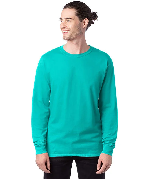 Embellished Sweatshirts5286 - Hanes ComfortSoft® Long-Sleeve T-Shirt | Athletic Teal