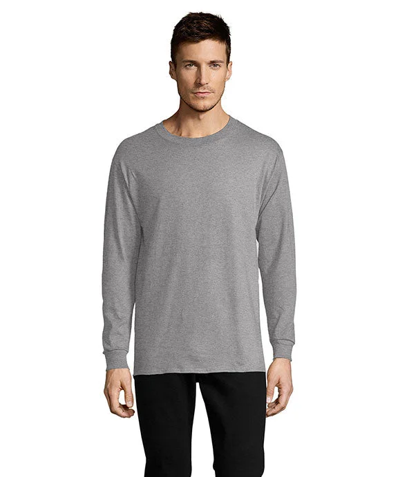 Camping Hoodies5286 - Hanes ComfortSoft® Long-Sleeve T-Shirt | Oxford Grey