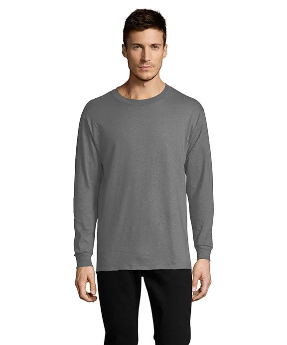 Workout Sweatshirts5286 - Hanes ComfortSoft® Long-Sleeve T-Shirt | Smoke Grey