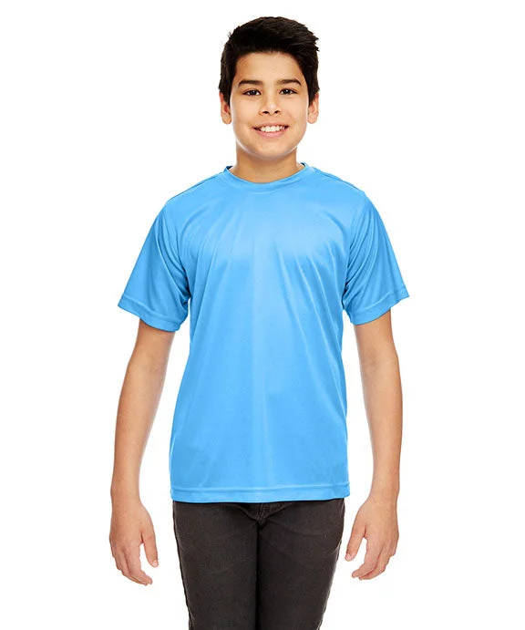 Hiking Hoodies8420Y - UltraClub Youth Cool & Dry Sport Performance Interlock T-Shirt | Columbia Blue