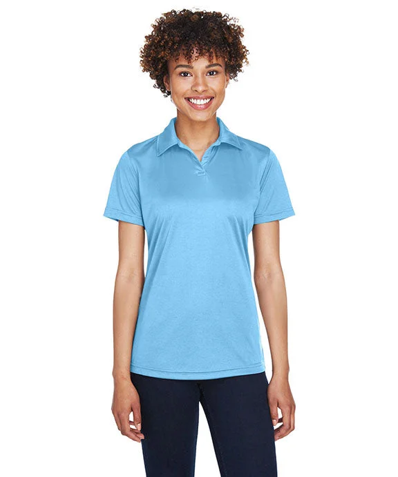 Kangaroo Pocket Sweatshirts8425L - UltraClub Ladies Cool & Dry Sport Performance Interlock Polo Shirt | Columbia Blue