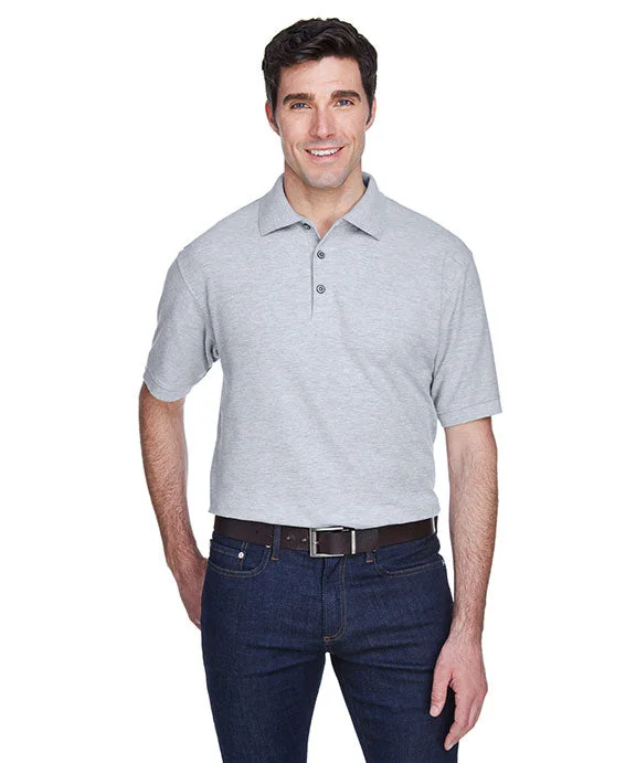 Ruffled Sweatshirts8540 - UltraClub Mens Whisper Piqué Polo Shirt | Heather Grey