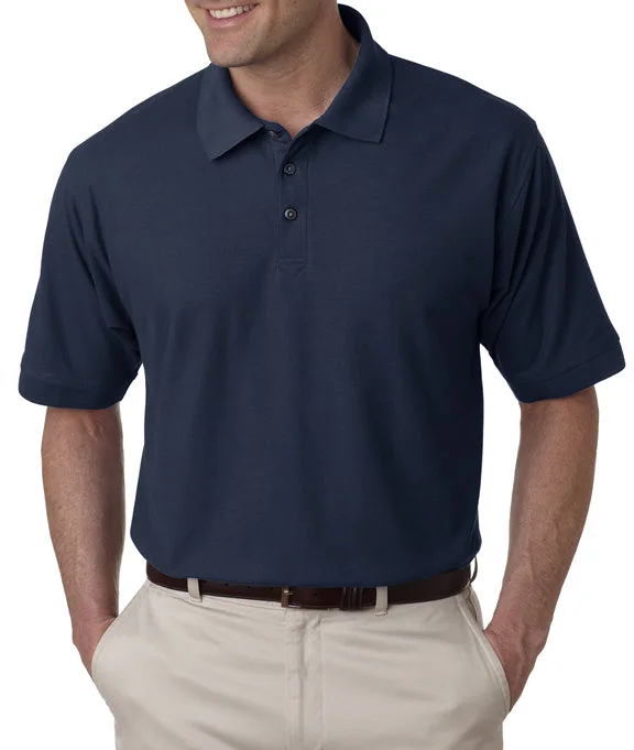 Layered Sweatshirts8540 - UltraClub Mens Whisper Piqué Polo Shirt | Navy