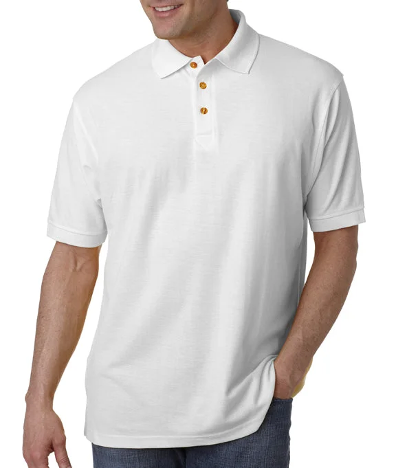 Studded Sweatshirts8540 - UltraClub Mens Whisper Piqué Polo Shirt | White