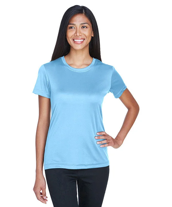 Band Merch Sweatshirts8620L - UltraClub Ladies Cool & Dry Basic Performance T-Shirt | Columbia Blue