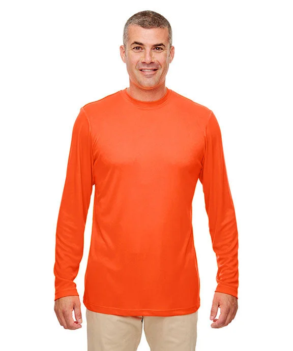 Luxury Hoodies8622 - UltraClub Mens Cool & Dry Performance Long-Sleeve Top | Bright Orange