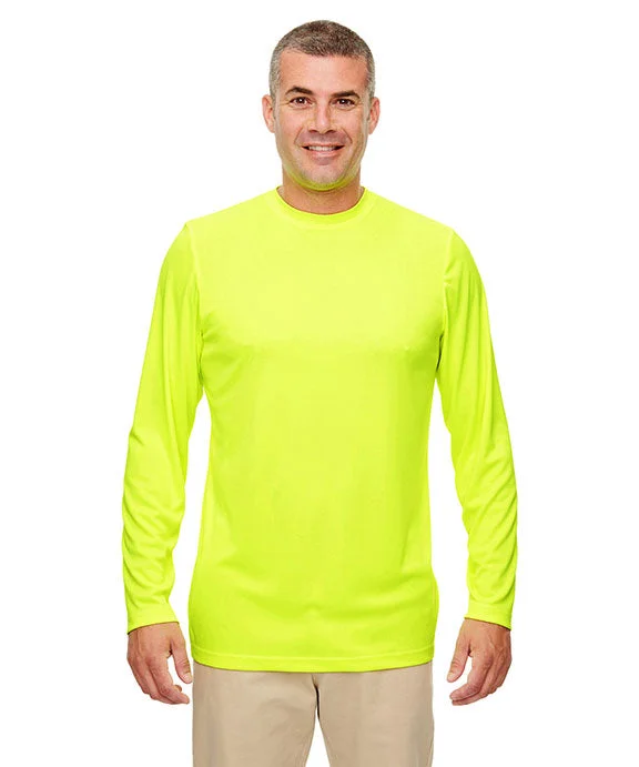 Fishing Sweatshirts8622 - UltraClub Mens Cool & Dry Performance Long-Sleeve Top | Bright Yellow