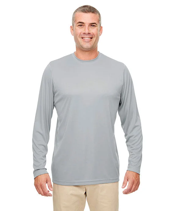 Hiking Hoodies8622 - UltraClub Mens Cool & Dry Performance Long-Sleeve Top | Grey