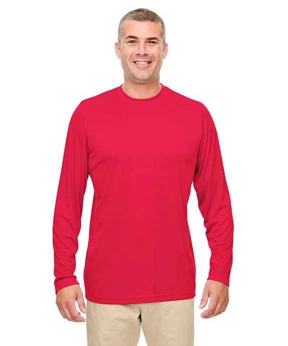 Stretch-Knit Sweatshirts8622 - UltraClub Mens Cool & Dry Performance Long-Sleeve Top | Red