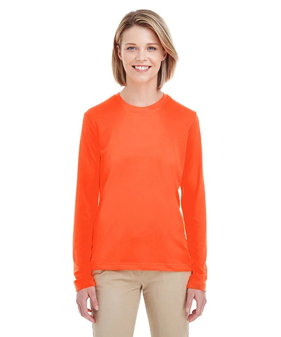 Distressed Hoodies8622W - UltraClub Ladies Cool & Dry Performance Long-Sleeve Top | Bright Orange