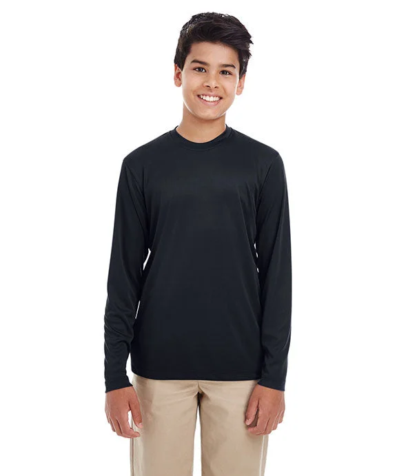 Artist Hoodies8622Y - UltraClub Youth Cool & Dry Performance Long-Sleeve Top | Black