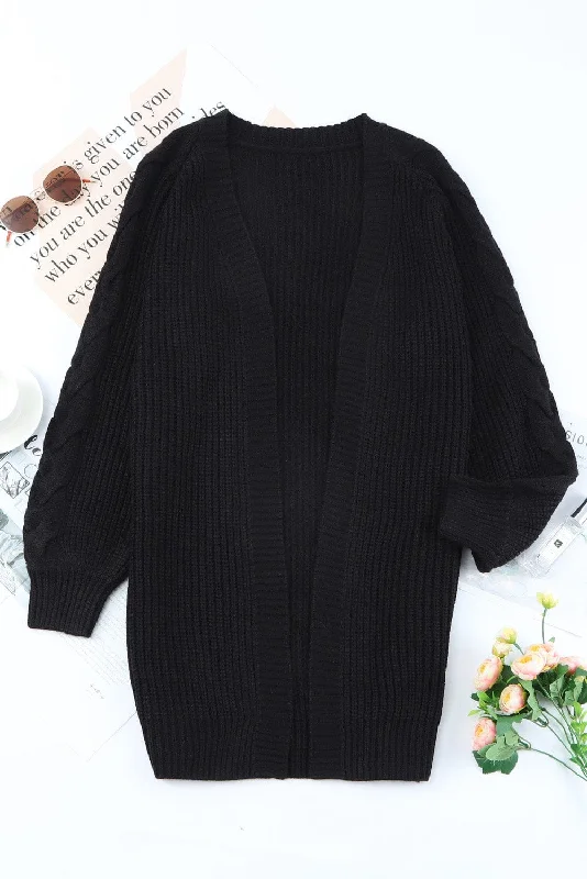 Cozy Cable Knit Long Cardigan