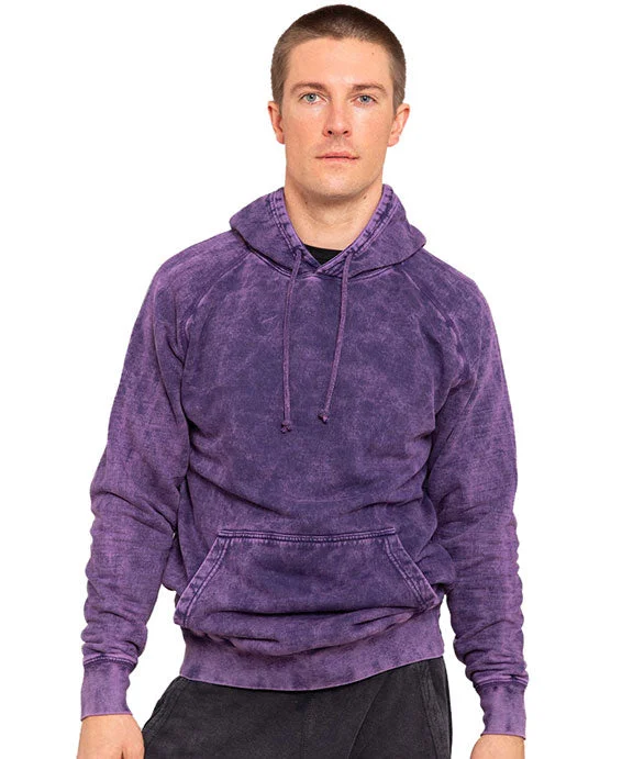 Studded SweatshirtsLST004 - Lane Seven Unisex Vintage Raglan Hooded Sweatshirt | Cloud Purple