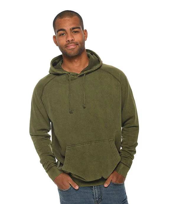 College SweatshirtsLST004 - Lane Seven Unisex Vintage Raglan Hooded Sweatshirt | Vintage Olive