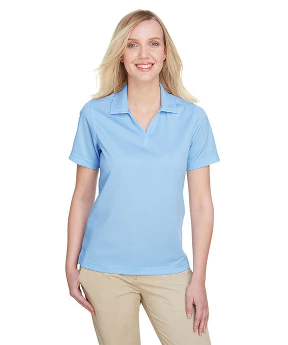 Fleece SweatshirtsUC102W - UltraClub Ladies Cavalry Twill Performance Polo Shirt | White/Columbia Blue